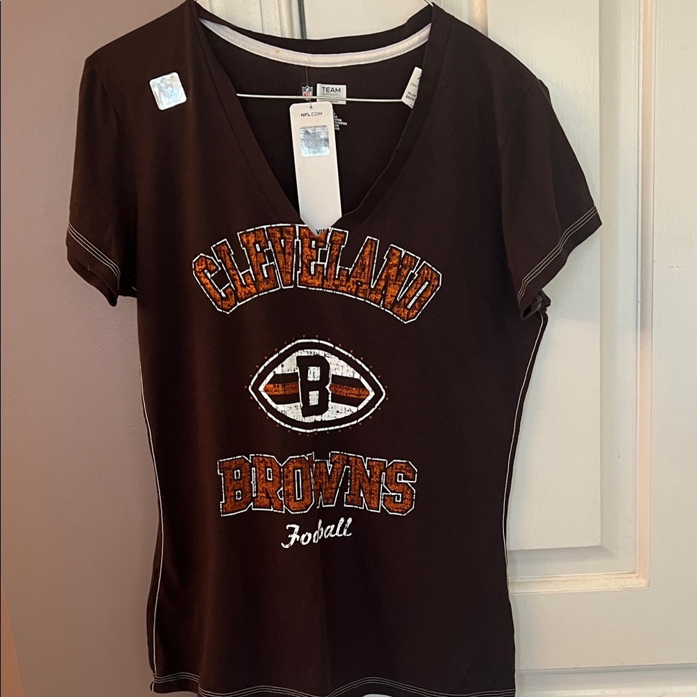 Cleveland Browns Women's Black Short Sleeve Tee